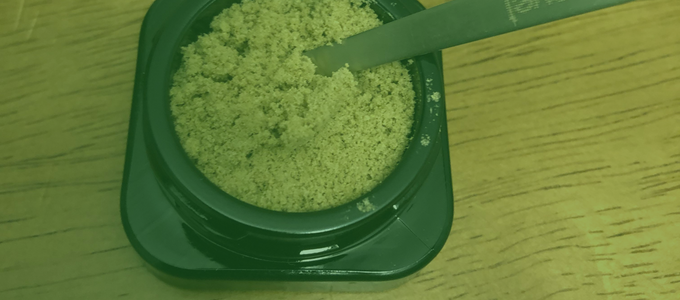 bubble hash in container