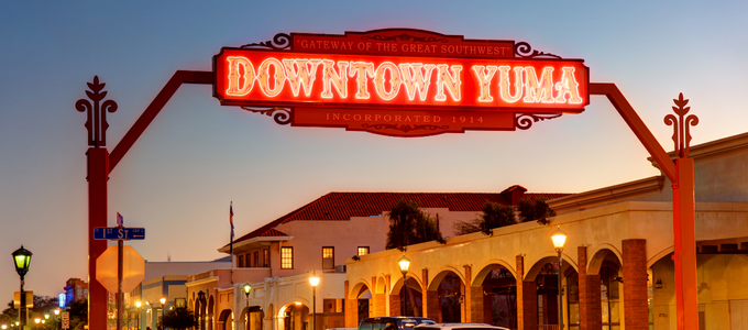 downtown Yuma Arizona sign